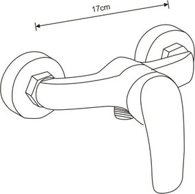 Mexen Fabia Set de duș montat la suprafață Tord cu cap de duș și baterie de duș, crom - 746540200-00