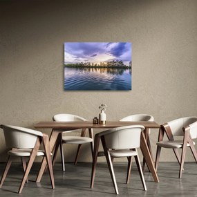 Tablou pe sticlă cu lac (70x50 cm)