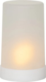 Corp de iluminat pentru exterior cu LED Star Trading Candle Flame, înălțime 14,5 cm, alb