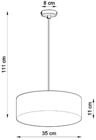 Lustră gri ø 35 cm Atis – Sollux