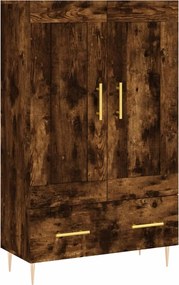 vidaXL Dulap înalt, stejar afumat, 69,5x31x115 cm, lemn prelucrat