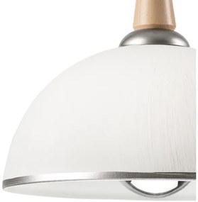 Lustr retractabil CHIARA 1xE27/60W/230V argintiu/stejar