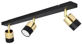 Spot LED TUBSSON 3xGU10/4,8W/230V negru/auriu