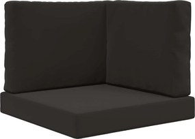 vidaXL Perna pentru canapea de exterior 3 pcs Negru Poliester