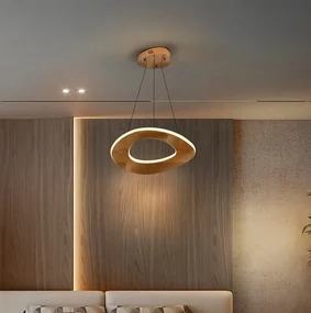 Lustra auriu roze LED CCT cu telecomanda Mirena D50