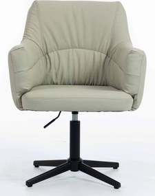 HR840CROSS Scaun Culoarea Inului Piele Ecologica Premium Soft cu Bază Neagră