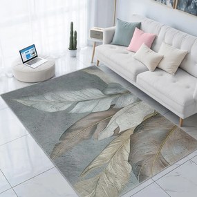 Covor verde/gri lavabil 160x230 cm Dusty Leaves – Mila Home
