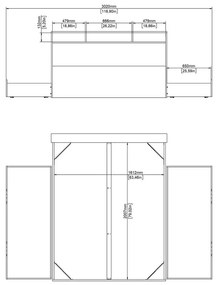 Pat matrimonial în culoare naturală cu aspect de lemn de stejar cu spațiu de depozitare fără somieră 160x200 cm Ikast – Tvilum