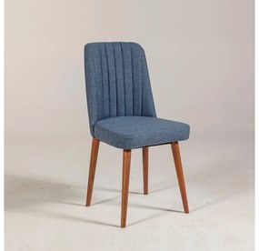 Scaun sufragerie Nidupo 4 (Nuc + albastru închis) . 1093068