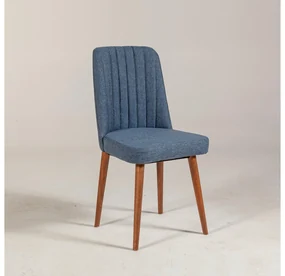 Scaun sufragerie Vlasta 1 (Nuc + albastru închis) . 1093068