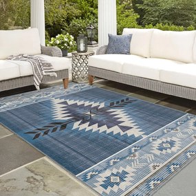 Covor albastru lavabil 160x230 cm Ethnic Geo – Mila Home