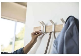 Cuier de perete argintiu mat/în culoare naturală din lemn de frasin Rin – YAMAZAKI