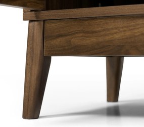 Comodă pentru living cu 3 sertare și dulap cu două uși, 120x40x77 cm, Culoare naturală