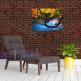 Tablou pe sticlă - Cascade din Asia (70x50 cm)