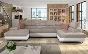 Colțar în formă de U Alphard Bis (D) (piele ecologică soft 017 + uttario velvet 2979 + uttario velvet 2955). 1051182