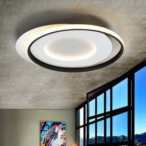 Lustra LED aplicata design modern circular Limbos alb/negru