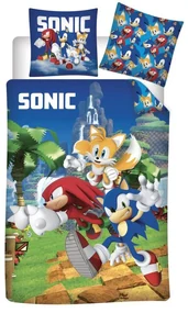 Sonic Ariciul Speedy Dreams Husa de pat 140×200cm, 70×90 cm