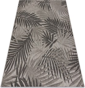 Covor sisal Floorlux 20504 Frunze argintiu si negru Junglă - SECUNDAR-COTATI PRODUSUL