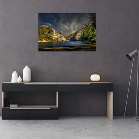 Tablou peisajului cu lac (90x60 cm)