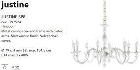 Candelabru elegant design clasic JUSTINE SP8 alb 197524
