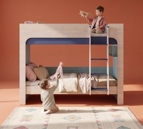 Pat etajat pentru copii, design functional si modern Colectia Trio 90x200 cm