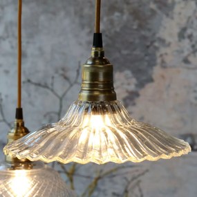 Lustra din sticla si alama, H14/D26cm, 40W