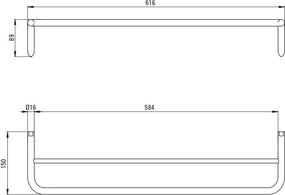 SILIA Port prosoape dublu ADI_R631 Finisaj: auriu periat