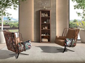 Fotoliu pivotant design LUX, Piele naturala, Tesatura Tropicala 5168