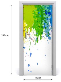 Autocolante pentru usi curcubeu abstract