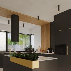 Spot Sollux SL.1410 NERO 1xGU10/10W/230V 12,5 cm negru/auriu