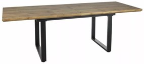 Masa extensibila Umberto II stejar artizan/negru L160-24xl90 cm