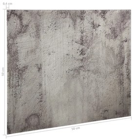 Tabla magnetica de perete, 50 x 50 cm, sticla Beton, 50 x 50 cm