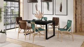Mazzoni AVARI Negru Mat - MASĂ LOFT PENTRU LIVING/SUFRAGERIE EXTENSIBILĂ până LA 270 sau 290 cm!