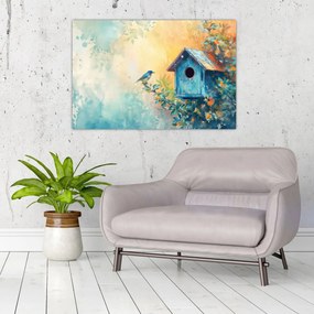 Tablou - Birdhouse, acuarelă, acuarelă (90x60 cm)