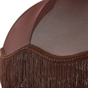 Abajur din material textil maro cu interior alb 45/15/21,5 - Heritage