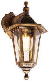 Lampă de perete de exterior antică aur IP44 - New Haven