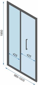 Cabina dus de colt Rapid Fold Negru 90x80cm, Rea