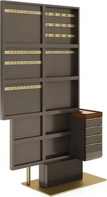 Organizator lemn masiv de bijuterii cu oglindă Domo