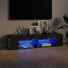 Comoda TV cu lumini LED, gri, 135x39x30 cm 1, Gri