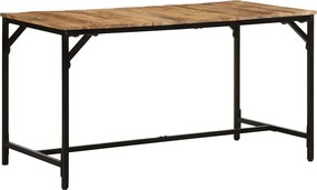 vidaXL Masă de bucătărie, 140x70x75 cm, lemn masiv mango brut