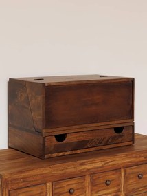 Organizator de birou, din lemn de mango, pliabil, Oswald