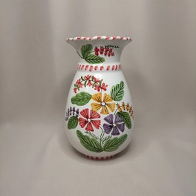 Vază ceramică striată model flori de câmp