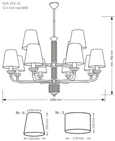 Candelabru 12 brate modern realizat manual Verde