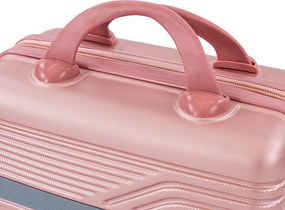 TraveLux Urban valiză mică de mână cu capac dur 28x36x16 cm roz somon