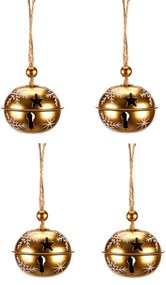 Set de clopoței metalici suspendați, 6 bucăți auriu