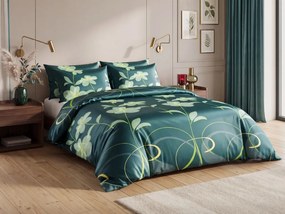 Lenjerie de pat satin VERDESA albastru-verde Dimensiune lenjerie de pat: 70 x 90 cm | 140 x 200 cm
