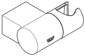 GROHE 27055000 - Suport de perete pentru duș RAINSHOWER, crom lucios