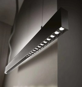 Lustra liniara cu lumina directa si indirecta STEEL Accent Black 4000K