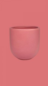 Pahar Cafea Novum Roz (Pantone Coral Pink , 250ml) Gresie Glazurata Manual