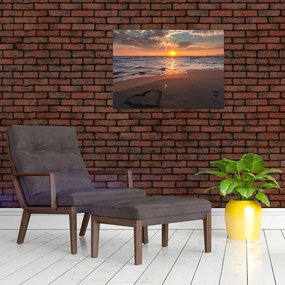 Tablou - Inima în nisip (70x50 cm)